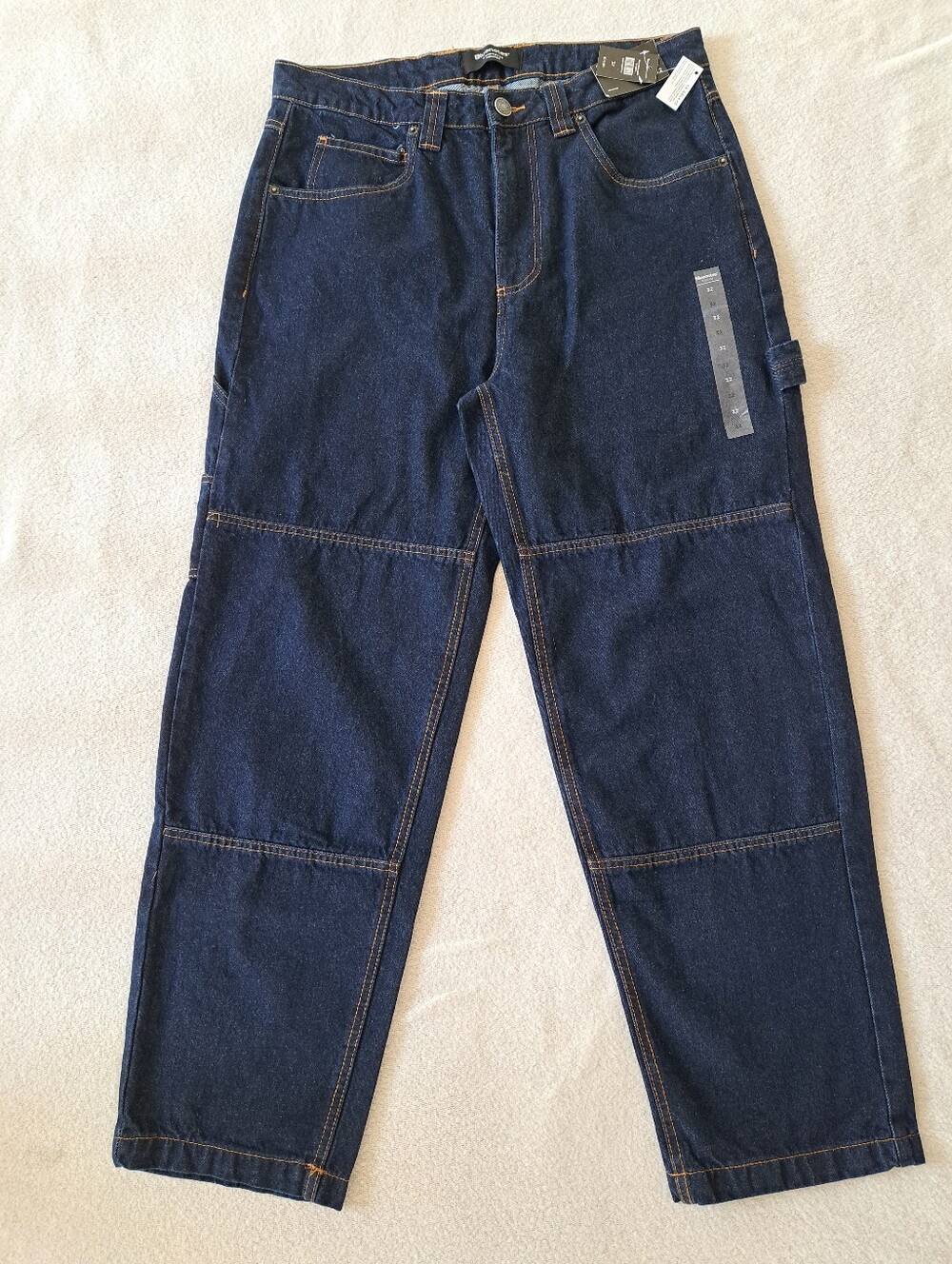 Bluenotes Dark Blue Carpenter Jeans Mens Size 32 Denim Cotton Relaxed Fit NWT